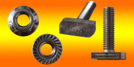 RVS Hamerkop schroef M8 x 20 met RVS moer