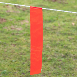 Fladry lint 200 meter op haspel met haspelbeugel