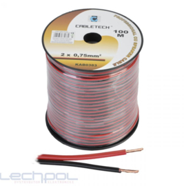 KAB0383 Speaker Cable 0.75mm zwart-rood