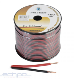 KAB0381 Speaker Cable 0.35mm zwart-rood