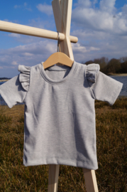 Shirt RIB RUFFELS |  LICHTGRIJS MELANGE