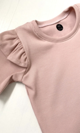 Shirt RIB RUFFELS |  LICHT ROZE