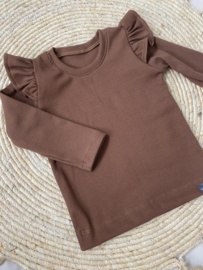 Shirt RIB RUFFELS |  LICHT BRUIN