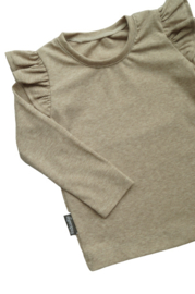Shirt RIB RUFFELS | BEIGE MELANGE