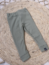 Broekje | RIB DUSTY GROEN