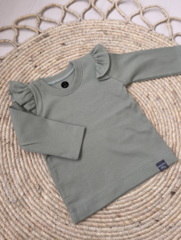 Shirt | RIB Ruffels DUSTY GREEN 74/80