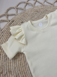 Shirt RIB RUFFELS |  RIB PASTEL GEEL