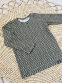 Shirt jongens | GROEN WIT GESTREEPT