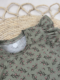 Shirt RUFFELS |  ROOSJES OLIJFGROEN