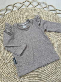 Shirt RIB RUFFELS | BEIGE MELANGE