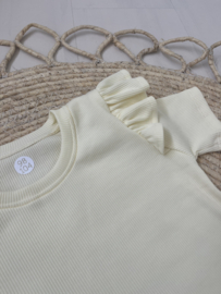 Shirt RIB RUFFELS |  RIB PASTEL GEEL