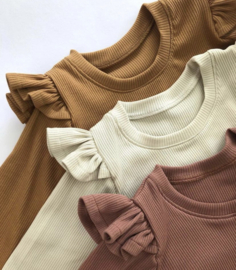 Shirt RIB RUFFELS | NATUREL BEIGE,