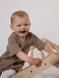 Shirt Rib jongens | TAUPE