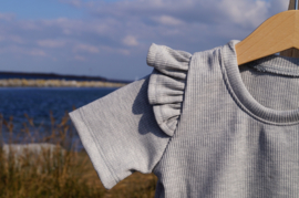 Shirt RIB RUFFELS |  LICHTGRIJS MELANGE