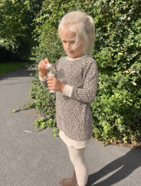 Lange sweater | FRENCH TERRY LUIPAARD ZAND