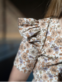 Shirt RUFFELS | PURPLE FLOWERS