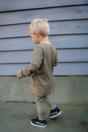Shirt jongens | RIB OLIJF GROEN