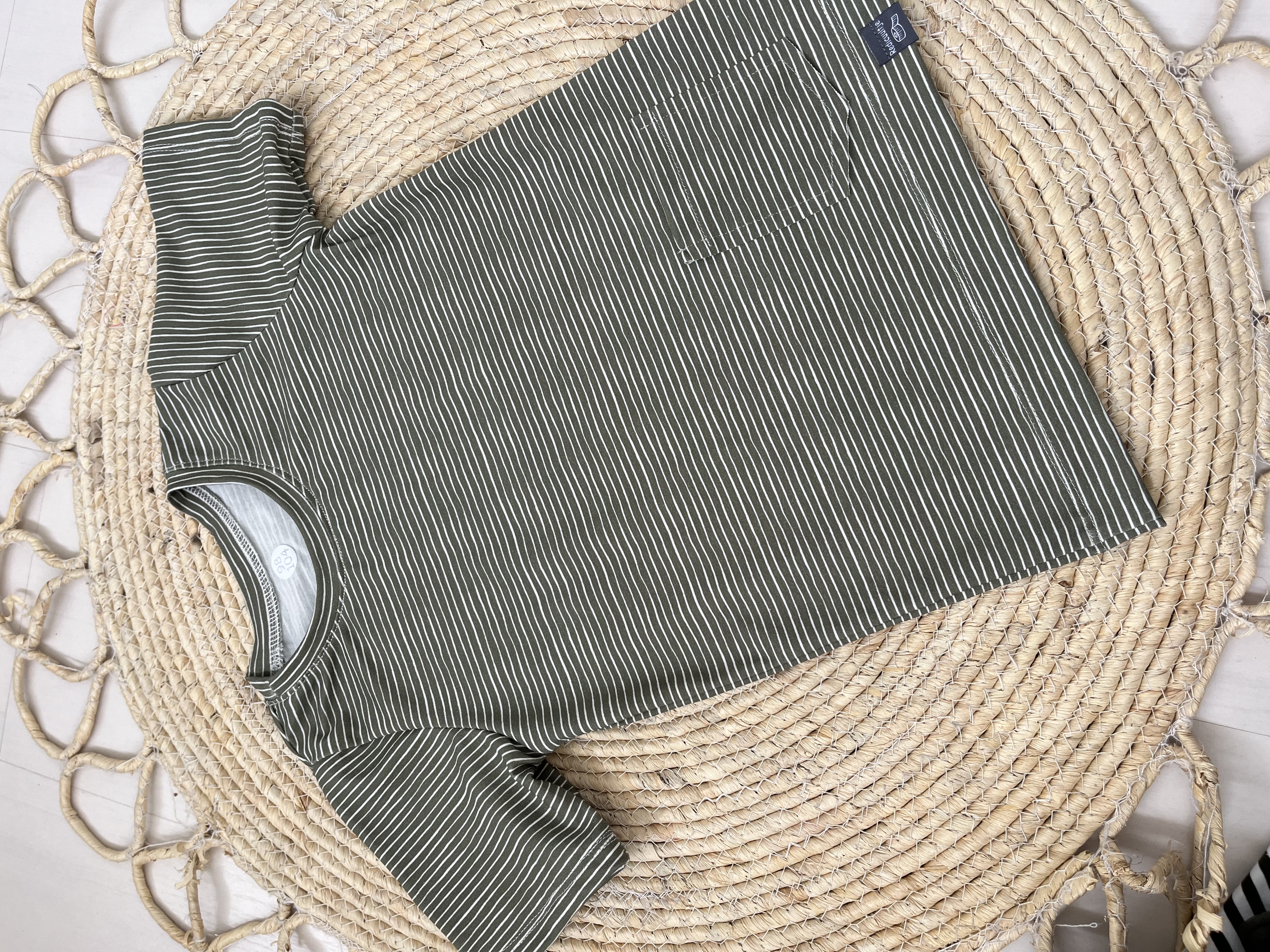 Shirt jongens | GROEN WIT GESTREEPT