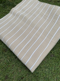 Spuugdoekje| BEIGE STREEP