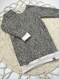 Lange sweater | FRENCH TERRY LUIPAARD ZAND