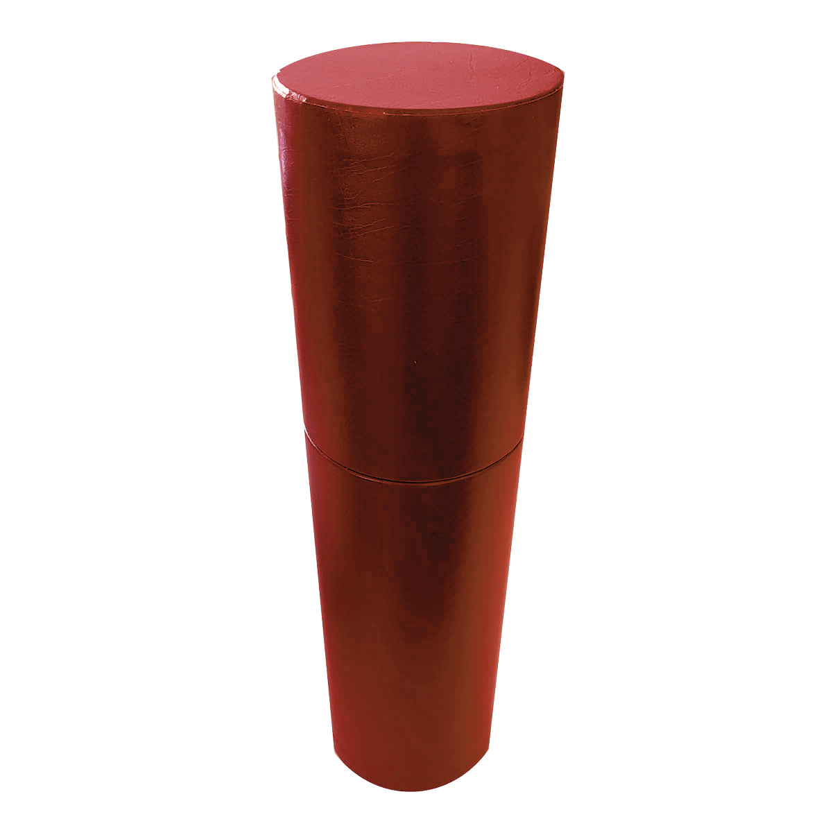 Koker donkerrood leerreliëf  ᴓ 8,5 cm
