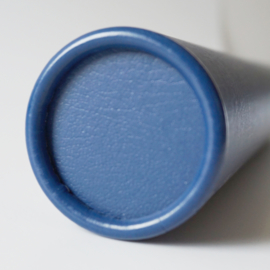 Koker blauw leerreliëf ᴓ 5,5 cm