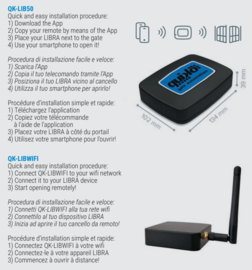 Quiko Libra.  Bluetooth en wifi ontvanger.  Uniek in de markt, werkt met SIRI, Alexa, Google, ed.   Werkt op elk merk automatisering.