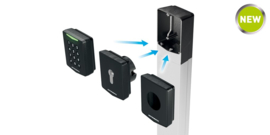 Ditec Entrematic AXC50 en 100.  paaltje voor montage van codeclavier, sleutelcontact, sensoren.