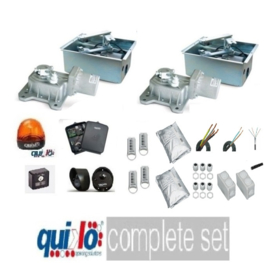 Quiko Sub Professional, DHZ set .ondergrondse poortopener set voor vleugels tot 3 meter en tot 350kg .  incl. 4 handzenders, wifi/gsm module en kabelset. Art.0700 kabel.