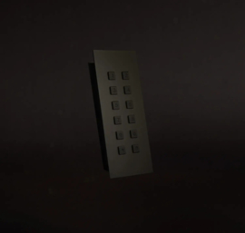 Fasttel FTBM23K | Toegangsklavier brons mat stand alone 2 relais +Wiegand opbouw 51x136x25mm  (HO)