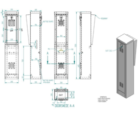 Zuil voor intercom of pulsgever RVS 409600