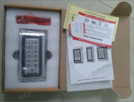 2x Codeclavier Kijzer S209RVS Vandaalbestendig met 10 Jettons RFID, ideaal voor binnen en buiten op uw poort, voordeur ed.. 2x  Art. 0209  10x Art. 0200