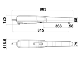 RIB  King evo black lineaire motor. Art nr. BRA052