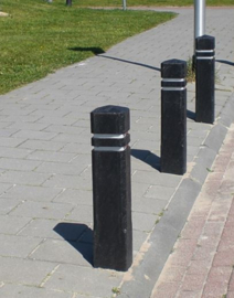 10 stuks DIAMANTKOPPAAL KUNSTSTOF / ANTI PARKEERPAAL / TROTTOIRPAAL / REFLECTORPAAL