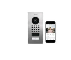Doorbird D1101V IP videokit inbouw, incl. voeding + wifi (HO)