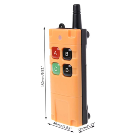Lange afstand 433M Industriële DC 12V 24V 36V 4CH RF Draadloze Afstandsbediening Schakelaar Radio Ontvanger Met 20-2000M Art nr lang 0002  (QU)