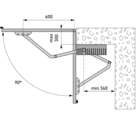 set Ditec Arc 1BH , knikarm motoren.  24V,  tot 5 meter vleugellengte. Voor intensief gebruik.