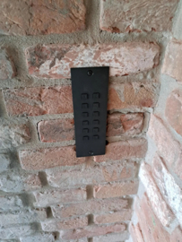 Fasttel FTBM23KF | Toegangsklavier Brons mat stand alone 2 relais+wiegand inbouw 55x166x25mm  (HO)