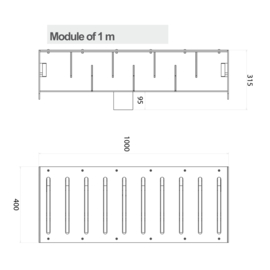 Tire-killer, TK Module 1 meter Art nr. TRK501