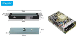 magneetslot 12v 280kg trekkracht met 12v voeding