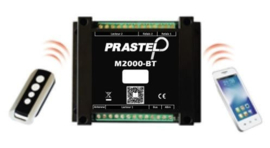 Prastel M2000-BT Centrale 2000 gebruikers 2 uitgangen, 433Mhz met interface voor smartphone (HO)