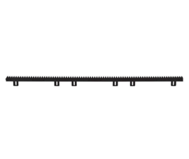 10 meter, omgekeerde tandlat.  P-M405 tandlat ZWART 220735