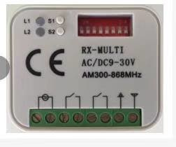 Kijzer RX-Multi ontvanger, Voor bijna elk merk poortopeners. Wanneer een vervangende handzender niet mogelijk is.  of de ontvanger van uw poortopener defect is.Art. 4013