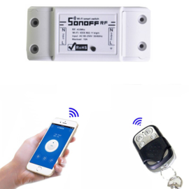 2 stuks Wifi Module. uw poort openen met uw gsm zonder sim kaart of abonnement.WIFI DRAADLOZE SWITCH en relais.Art. 4019, Art. 4119 2x set