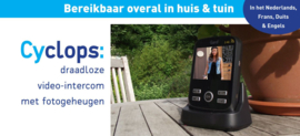 Videokit draadloos cyclops. kijken, praten en uw poort openen. (met ingebouwde antenne) nesto 0001