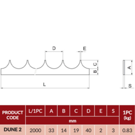 CAIS DUNE 2 is een metalen veiligheidsstrip / anti-klimstrip