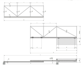 CAIS followme S8.0 Follow me vrijdragende telescopische schuifpoort tot 8m (HO)