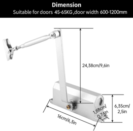 Deur-sluiter max: 45-65kg, voor bijna alle deuren. art. HSY-HC82