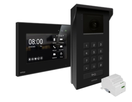 Entrya Facila Vision KDKS7W kit video intercom  met codeclavier  Met 1 binnenpost. zodat u naast de binnenpost ook via uw smartphone kan kijken en de poort openen.Art nr. 105640