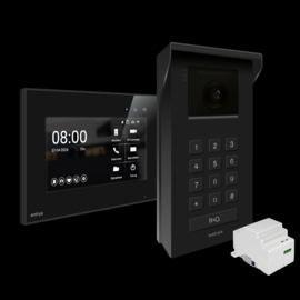 Entrya Facila Vision KDKS7W kit video intercom  met codeclavier  Met 1 binnenpost. zodat u naast de binnenpost ook via uw smartphone kan kijken en de poort openen.Art nr. 105640